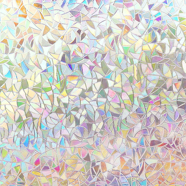 WXSHSH Regenbogen Fenster-Sichtschutzfolie aus Vinyl in Multicolour mit 3D-Effekt und Anti-UV-Schutz, Breite: 30 cm, Höhe: 100 cm - Bild 1