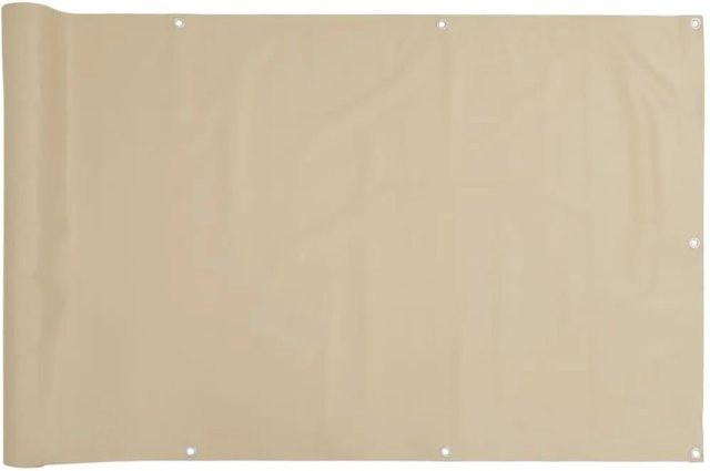 vidaXL Balkon Sichtschutz aus Oxford-Gewebe in Beige, Höhe: 90 cm, Breite: 400 cm - Bild 1