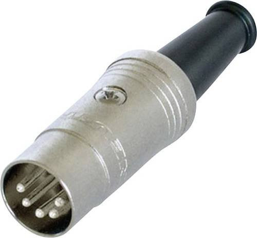 Rean AV NYS322 DIN-Rundsteckverbinder Stecker gerade, 5-polig, Schwarz/Silber - Bild 1