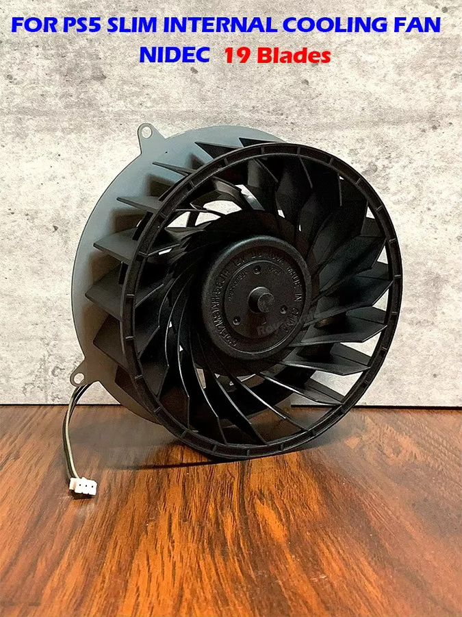 Sony Ersatz-Kühlventilator für PS5 Slim, interner Kühler mit 19 Flügeln, 12V DC 1.69A, Schwarz - Bild 5