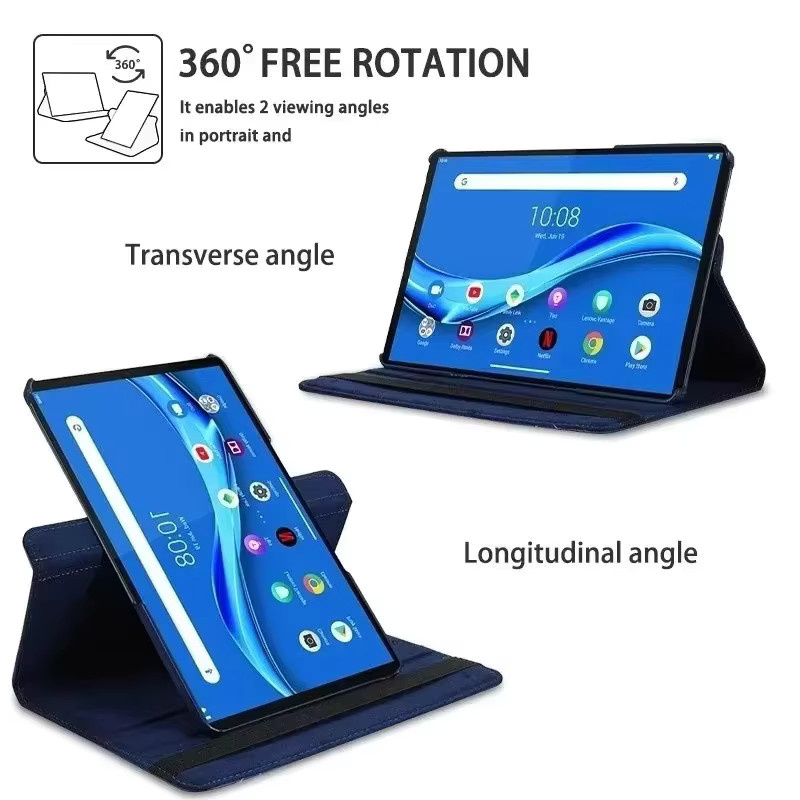 360 Grad drehbare Leder-Schutzhülle für Lenovo Xiaoxin Pad Pro 12,7 Zoll 2025 (TB373FU/TB375FC) mit Wake-up/Sleep-Funktion in Lila - Bild 3