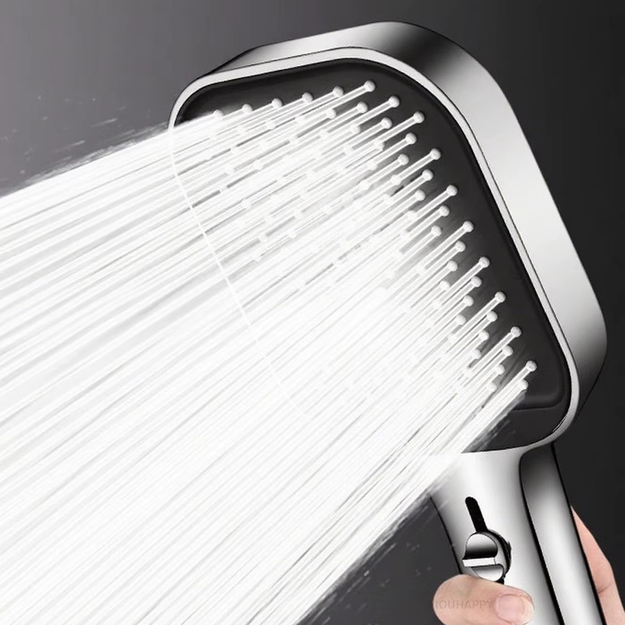 IOUHAPPY Regenduschkopf mit 3 Modi, Hochdruck-Duschkopf mit großem Wasserauslass und Spray-Funktion für dein Badezimmer - Bild 4