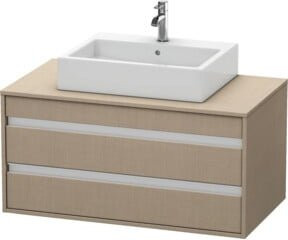 Duravit Waschtischunterschrank Ketho in Beige mit 2 Schubladen, wandhängend, matt - Bild 1