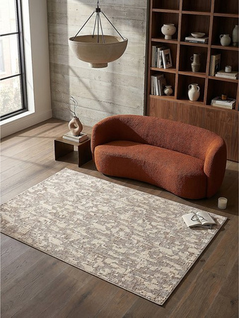 Waschbarer Teppich RIDGE von Kadima Design in Beige, B/T: 116 x 170 cm