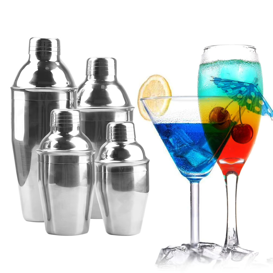 Edelstahl Cocktail Shaker Boston Style in Silber, 250 ml bis 750 ml - Bild 3