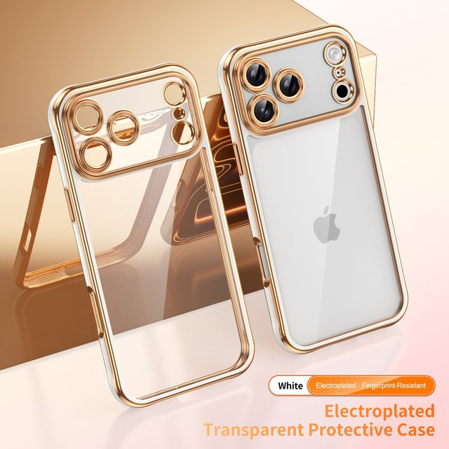 RPKKS Stoßfeste iPhone Schutzhülle mit Linsenschutz und Hart-PC-Abdeckung in Weiß - Bild 1
