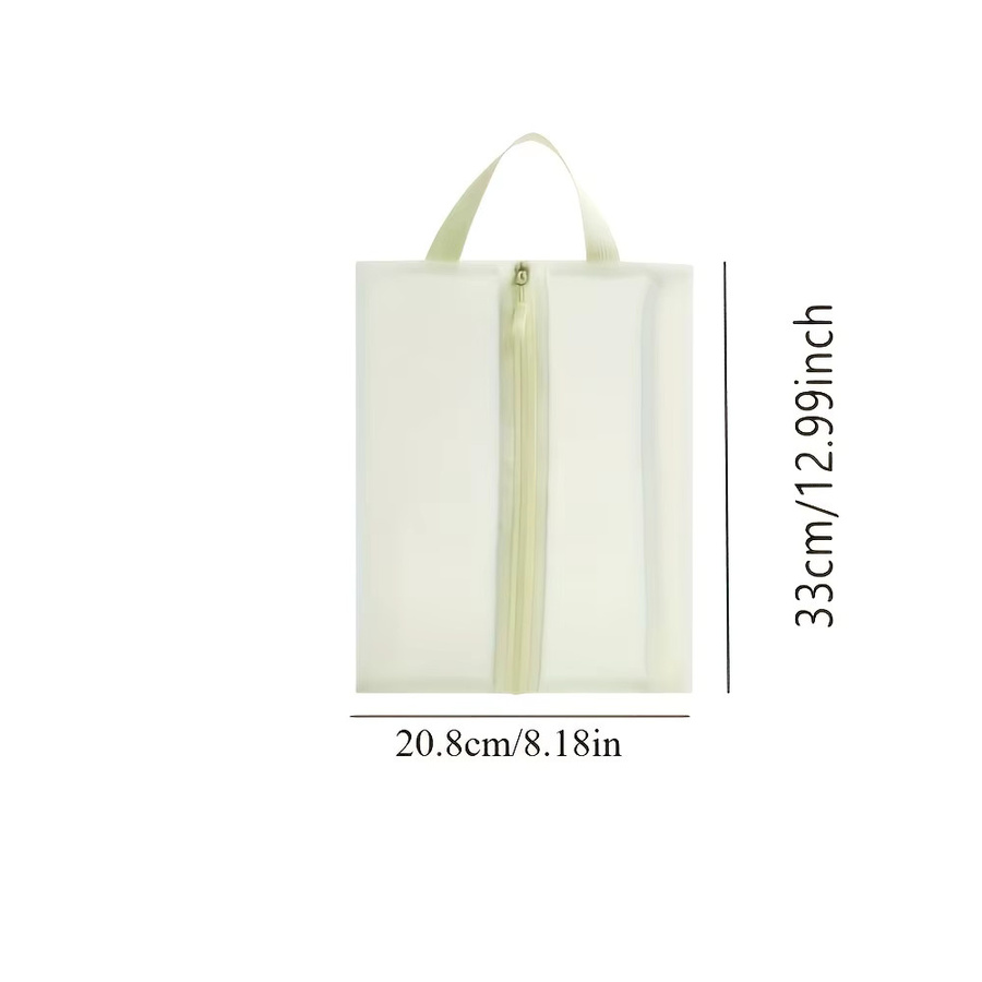 Untior Faltbare Schuhtasche aus atmungsaktivem Mesh-Netzstoff in Transparent und Beige für Reisen und Fitness - Bild 3