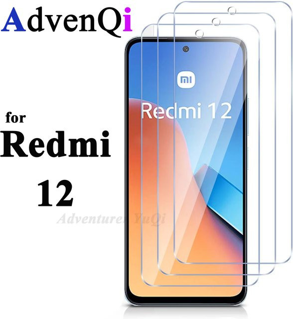 Xiaomi Redmi 12 Displayschutzfolie aus gehärtetem Glas, HD-Kristall, transparent, 9H kratzfest - Bild 1