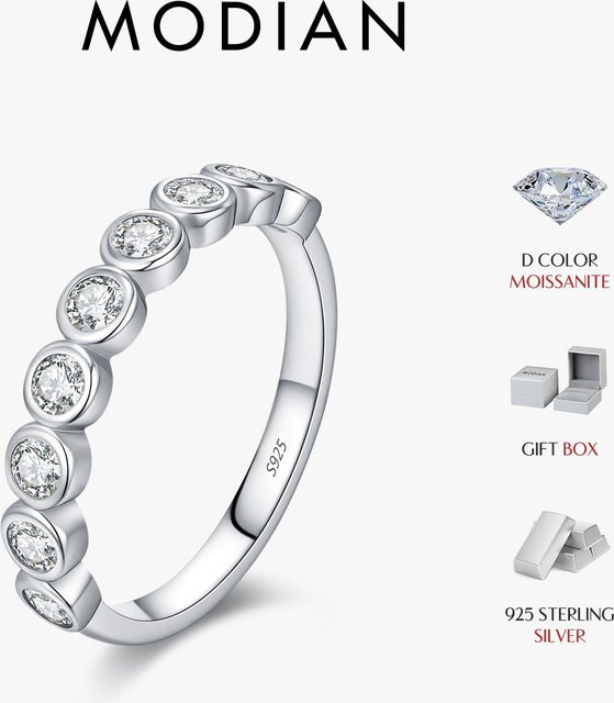 MODIAN D Ewigkeit Ring, 925 Silber, Moissanit, Damen - Bild 1