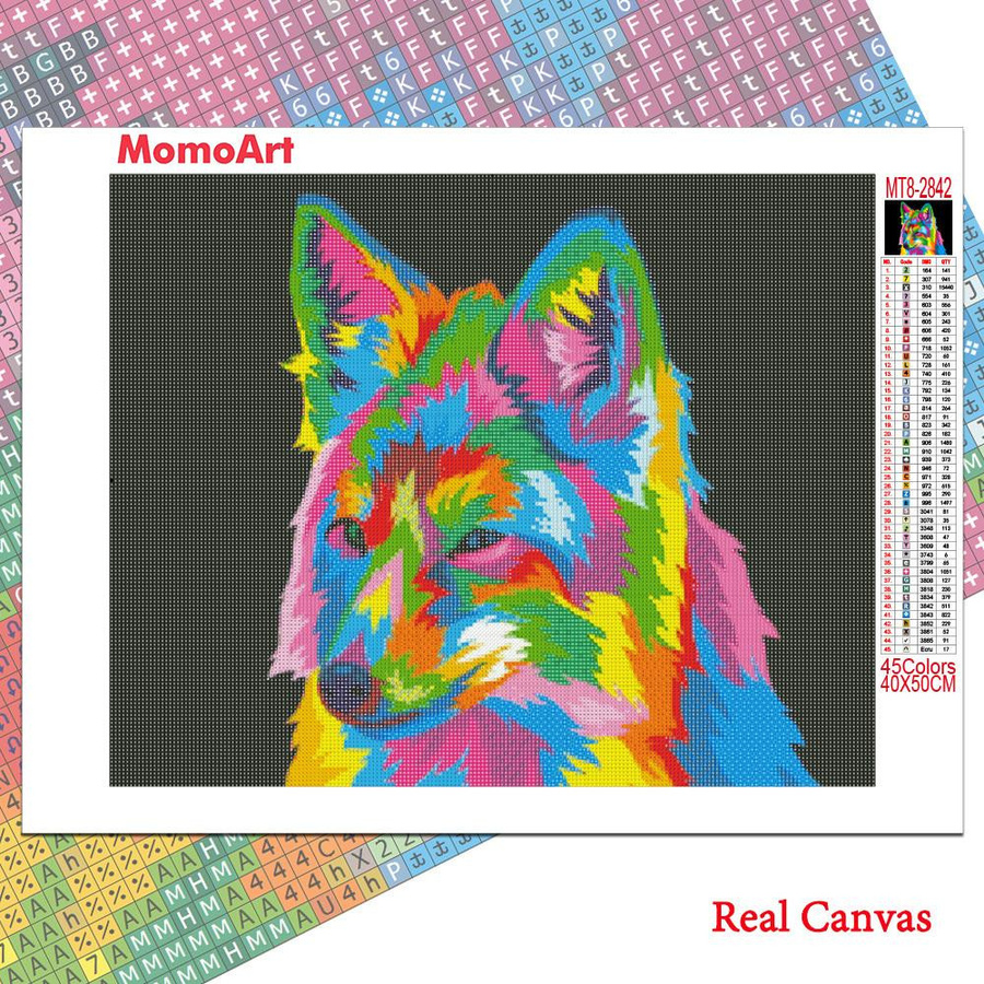 MomoArt Diamant-Stickerei DIY Set mit Tier-Motiv in Multicolour, Breite: 20 cm, Höhe: 30 cm - Bild 3