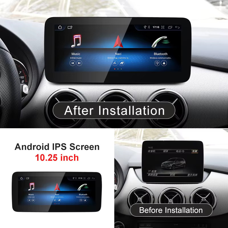 STWEINew Auto Multimedia System mit drahtlosem Android Auto und CarPlay für Mercedes Benz B Klasse W246, 10,25 Zoll Bildschirm, Schwarz - Bild 2