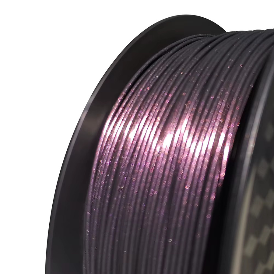 EasyThreed PLA Filament 1,75 mm Regenbogen Multicolour Purple Glitzer für FDM 3D-Drucker - Bild 3