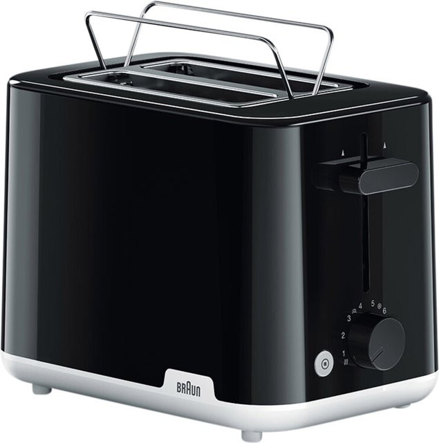 BRAUN Breakfast 1 2 Schlitztoaster mit 900W in Schwarz - Bild 1