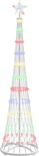 vidaXL LED Weihnachtsbaum Mehrfarbig aus Metall H x B x T: 190 x 51 x 51 cm - Bild 1