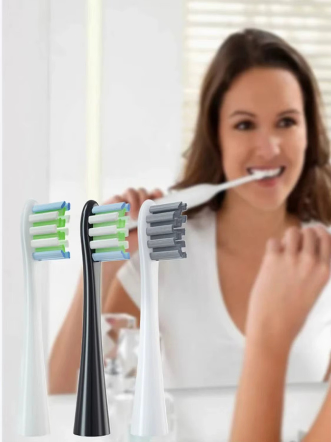 Oclean Ersatzköpfe für elektrische Zahnbürsten, 4 Stück, mit hygienischen Kappen - Bild 2
