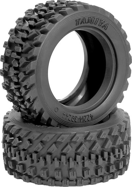 Tamiya 60D Soft Rally Reifen, RallyBlock, 1:14, 2-teiliges Set - Bild 1