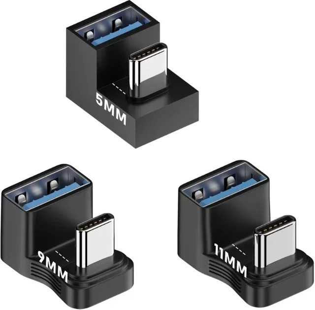 BSN USB-C auf USB 3.1 OTG-Adapter für Datenübertragung mit 10 Gbit/s in Schwarz - Bild 1
