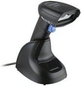 Datalogic QuickScan QD2220 Barcode-Scanner 1D Imager Schwarz mit USB-Anschluss und Standfuß - Bild 1