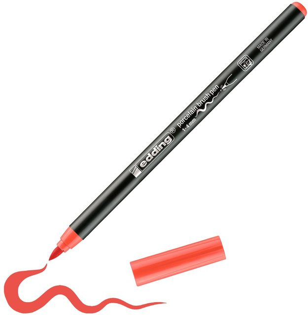 edding 4200 Porzellan-Brushpen in Korallenrot - Bild 1