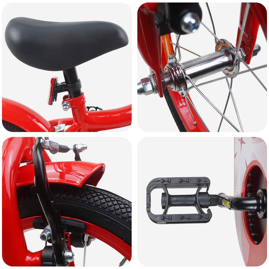VD Home Furnishing Kinderfahrrad 12 Zoll Rot - Bild 3