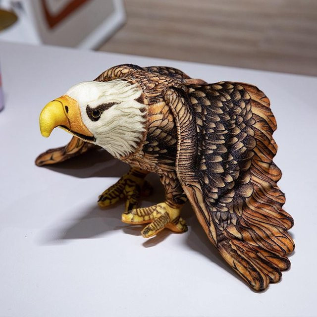 Simulations-Adler Stofftier Wanderfalke, Plüschtier, 30 cm, gelb, ab 14 Jahren - Bild 1