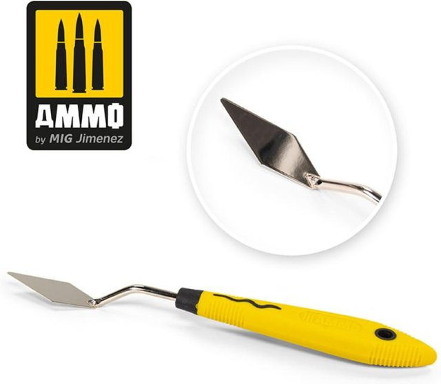AMMO by MIG Jimenez Diamond Shape Palette Knife, Metall, Gelb - Bild 1