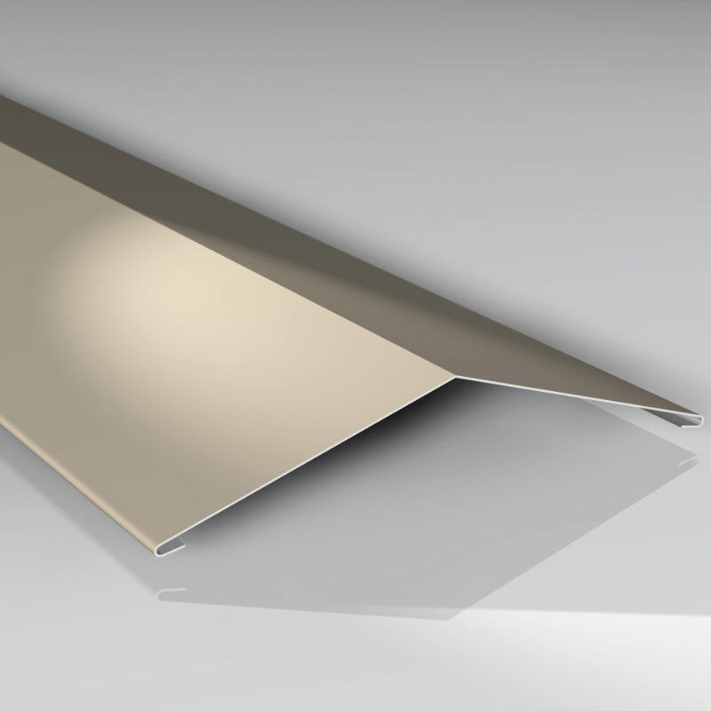Aluminium Firstblech Blachotrapez GmbH Farbe Silber B/T/H: 19,0 x 19,0 x 2000 mm mit 100° Innenwinkel - Bild 1