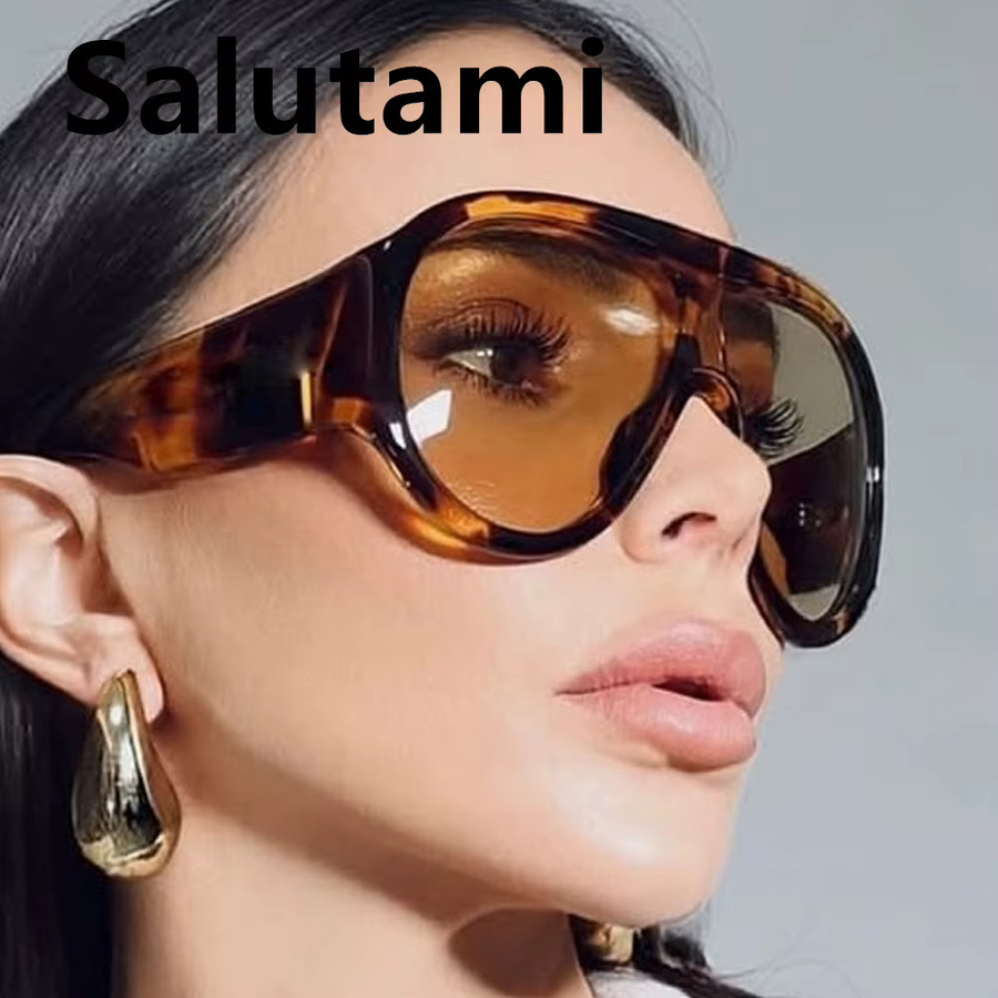 Salutami Sonnenbrille, quadratisch, Vollrand, Braun, Damen, Kunststoff - Bild 3