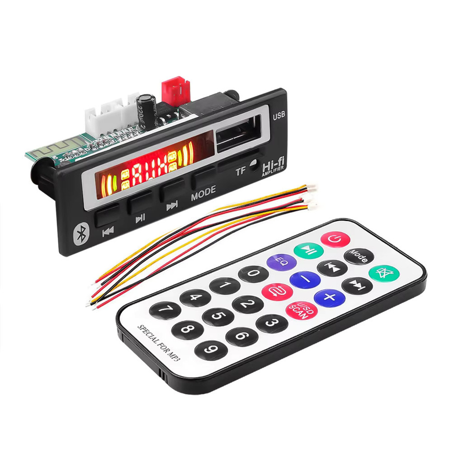 Kebidumei Bluetooth 5.0 Autoradio-Modul mit Farbbildschirm, USB, TF und FM Musik-Player in Schwarz - Bild 4