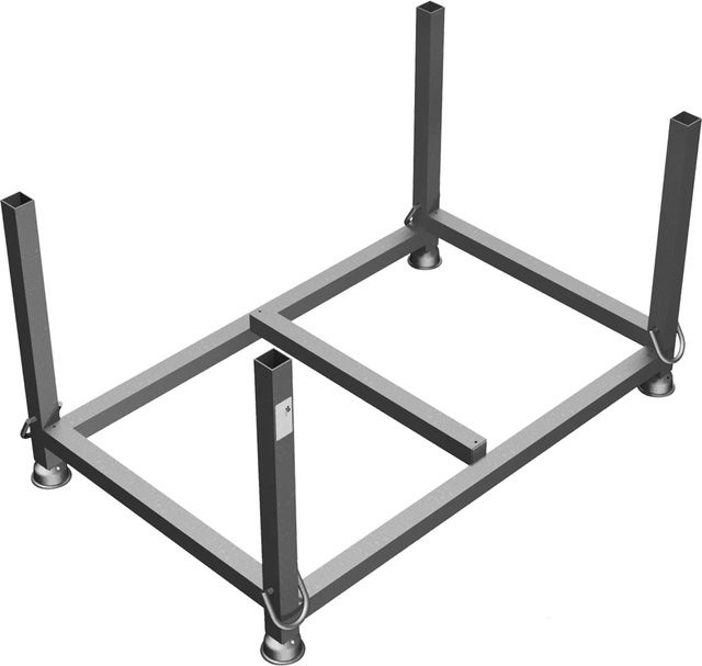 Schake Stapelpalette aus Stahl, grau, B/T/H: 143 x 87 x 69 cm, feuerverzinkt - Bild 1