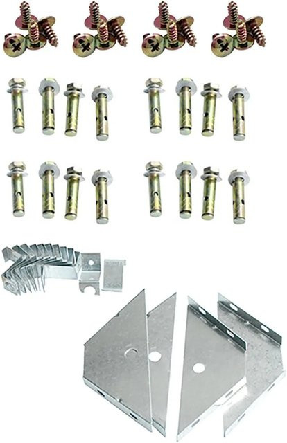 Pergart Gerätehauszubehör Innenankersatz aus Metall in Silber - Bild 1