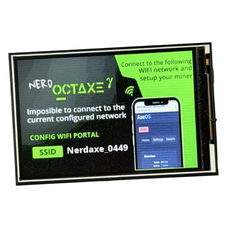 NerdOCTAXE 3,5-Zoll-IPS-Display mit Schutzhülle für BitNerd++ NerdQaxe Bitcoin-Mining-Maschine in Orange und Multicolour - Bild 3