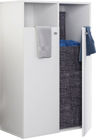 VCM Wäscheschrank Dreso XL 2f in Weiss für das Badezimmer, B/T/H: 80 x 39 x 110 cm - Bild 1