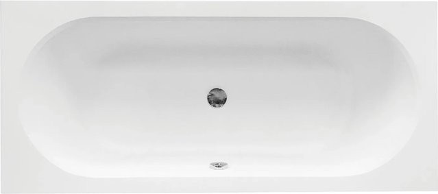 Bad Land Badewanne VITAE Rechteck in Weiß mit Acrylschürze, Kopfstütze und Bambus Badewannenablage B/T: 180 x 80 cm - Bild 1