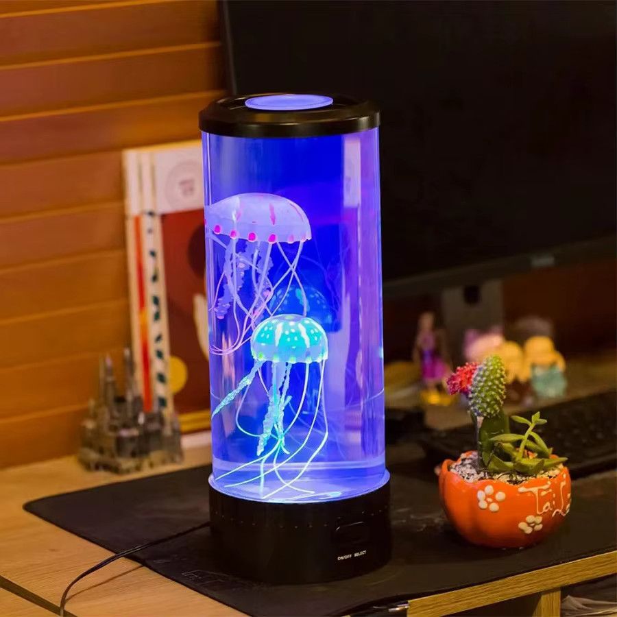 FRST LED-Quallenlampe mit 7 wechselnden Farben, USB- und batteriebetrieben, Schwarz - Bild 5