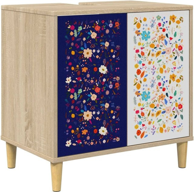 vidaXL Badezimmerschrank MAINZ in Sonoma, Farbe Braun/Mehrfarbig, B/T/H: 60 x 40 x 60 cm - Bild 1