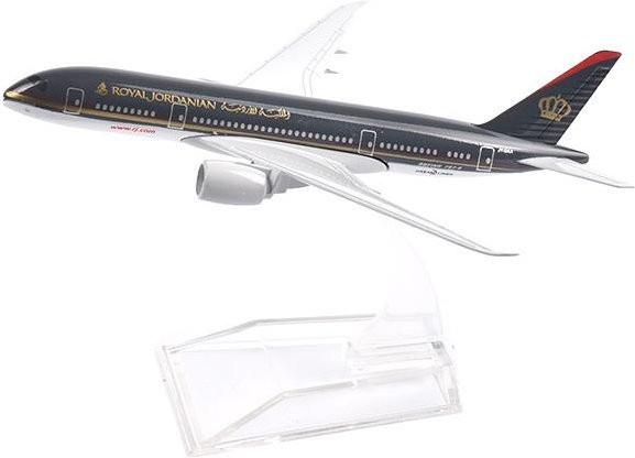 Jason Tutu Jordanische Fluggesellschaften Königliches Flugzeugmodell, Diecast Metall, 1:400 Maßstab, ab 14 Jahren - Bild 1