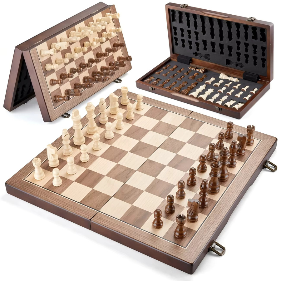 Yernea Magnetisches Schachspiel aus Holz, Strategiespiel - Bild 5