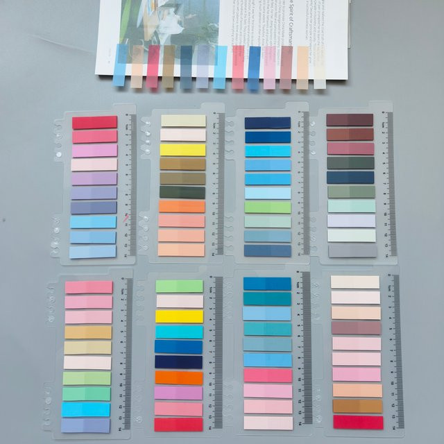 8er Set transparente selbstklebende Haftnotizen und Lesezeichen von KindFuny in Multicolour - Bild 1