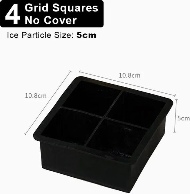 Yiran bag Silikon Eiswürfelformen für sphärische Eiswürfel und Eiscreme, Schwarz - Bild 1