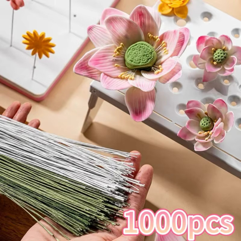 Grünes Drahtgeflecht und Papier für die DIY-Verpackung von Blumenstielen und Blumensträußen - Bild 5