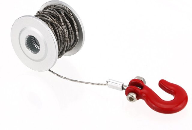 Mitoot Lenkgetriebe Servo-Windenrolle Stahlseil-Anhängerkupplung, 1:10, Metall, Zubehör - Bild 1