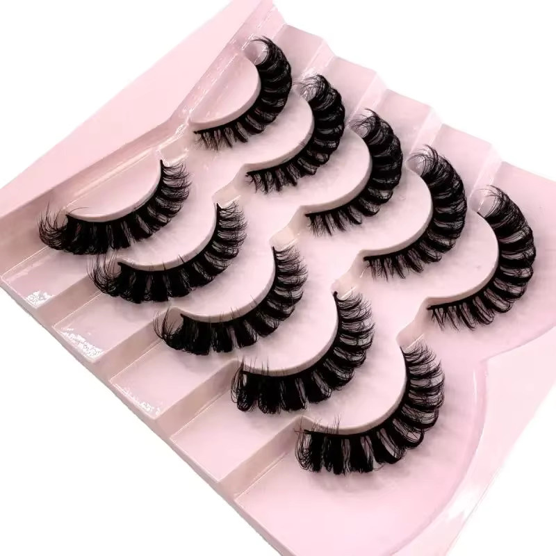 AMSDCN Künstliche Wimpern, Black, Natürlich, 5 Paar - Bild 7