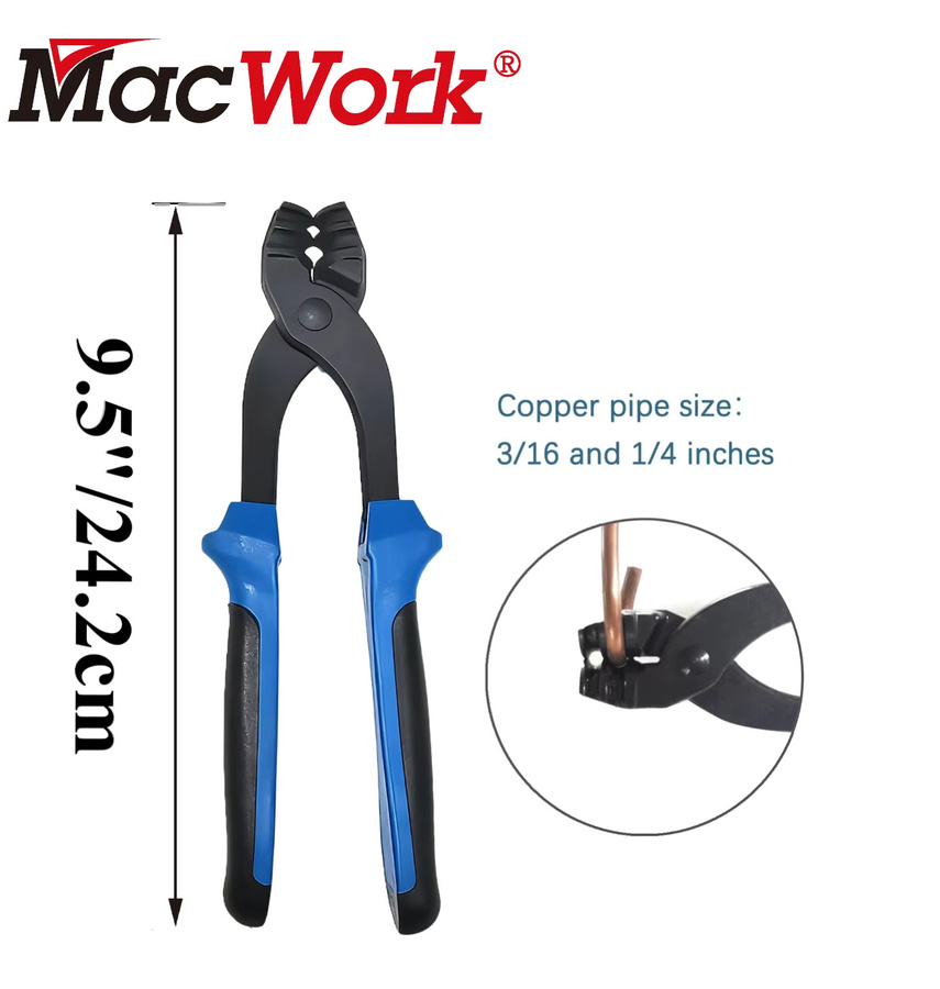 MacWork 2-teiliges Kfz-Schlauchbieger-Set für Bremsleitungen und Kraftstoffleitungen, 3/16 und 1/4 Zoll - Bild 2