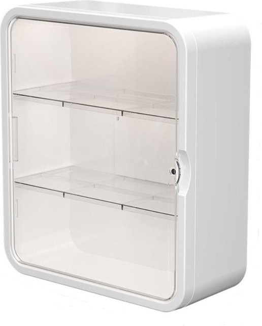 Weniaoyao Wandhängender Medizinschrank mit transparenten Schubladen zur Medikamentenorganisation in Weiß, Beige, Grün oder Orange, B/T/H: 31,0 x 27,0 x 11,5 cm - Bild 1