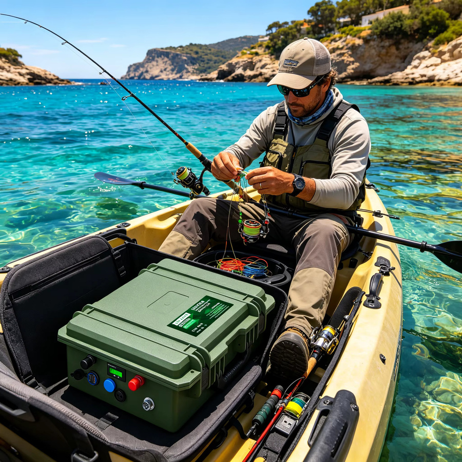 KEZIMO 12V 140Ah LiFePO4 Trolling-Motor-Batterie mit Bluetooth für Fischfinder und Angelboote - Bild 6