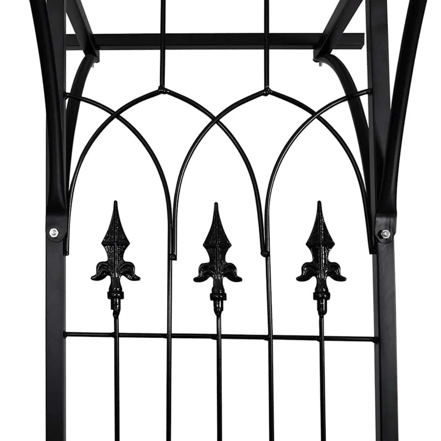 vidaXL Gartenpergola aus Eisen in Schwarz, B/T/H: 200 x 52 x 204 cm - Bild 2