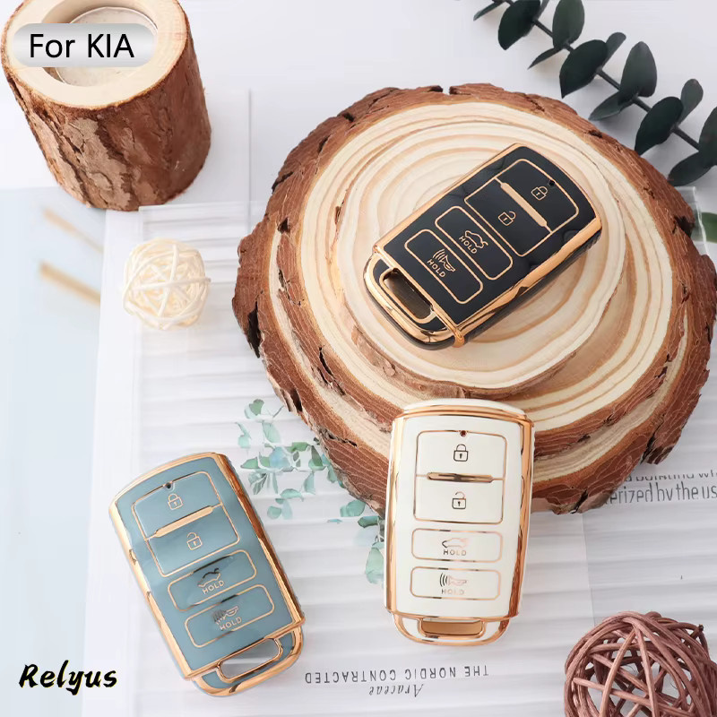 Relyus Weiche TPU Auto Schlüssel Abdeckung Schutzhülle für KIA Cadenza Sorento K3 K5 K7 K900 Quoris Keyless Holder - Bild 3