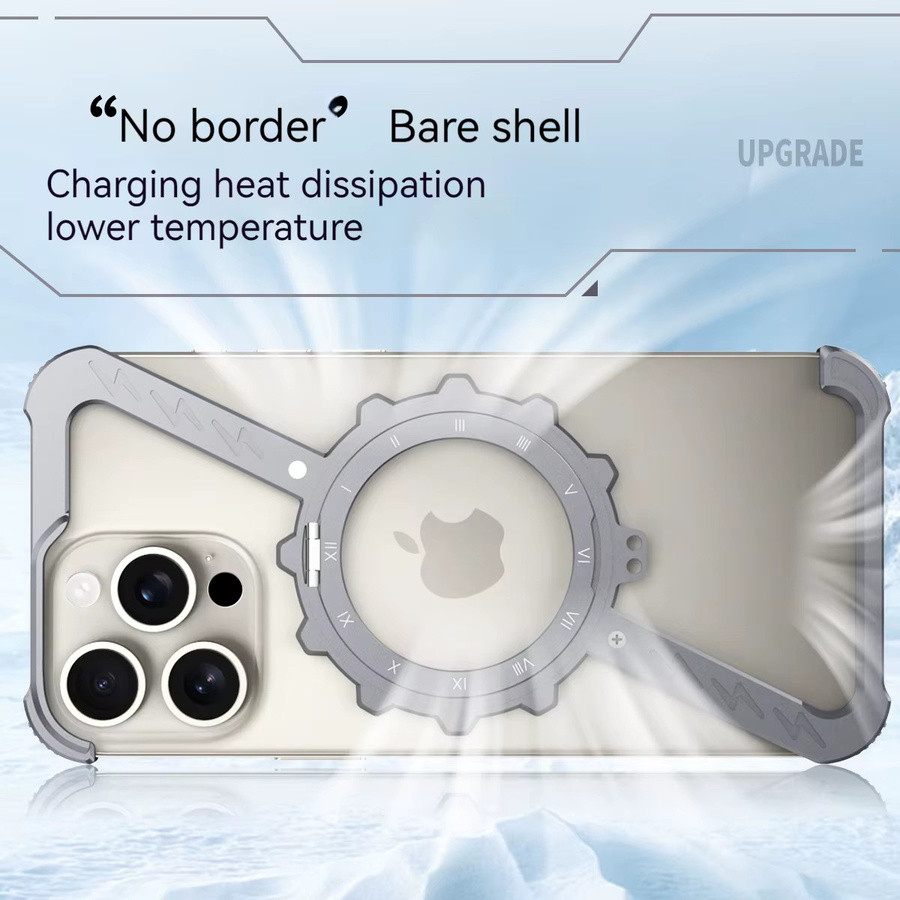 Stoßfeste Metall-Handyhülle mit 360 Grad Rotationshalter für Apple iPhone 16, 15, 14, 13 Pro Max Plus in Schwarz - Bild 3