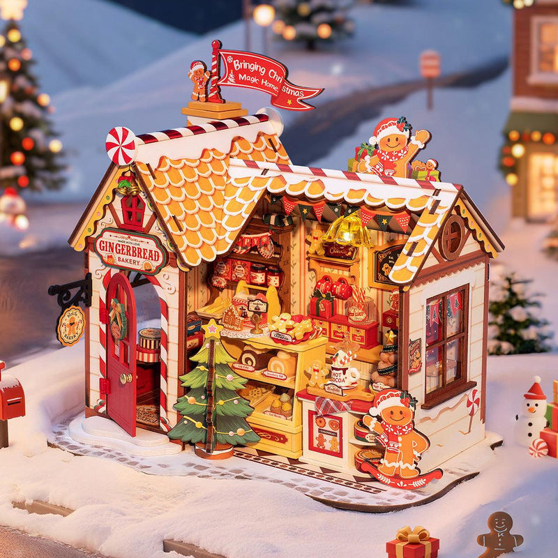 ROBOTIME Rolife 3D-Puzzle Lebkuchenhaus DIY Miniaturhaus DG176 - Bild 8